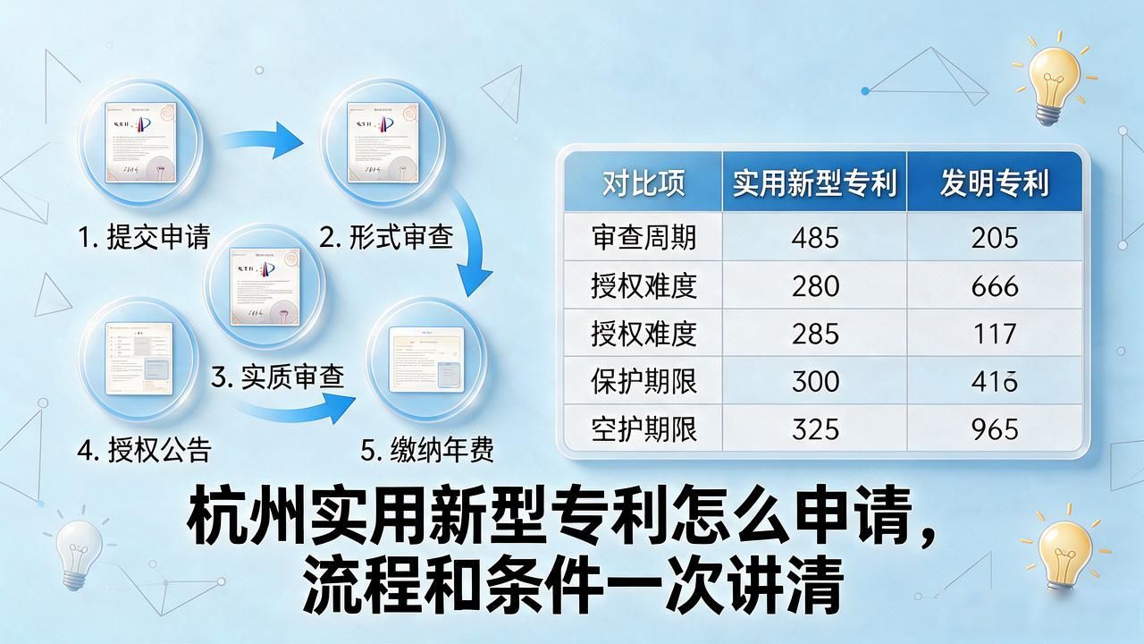 杭州实用新型专利怎么申请，流程和条件一次讲清