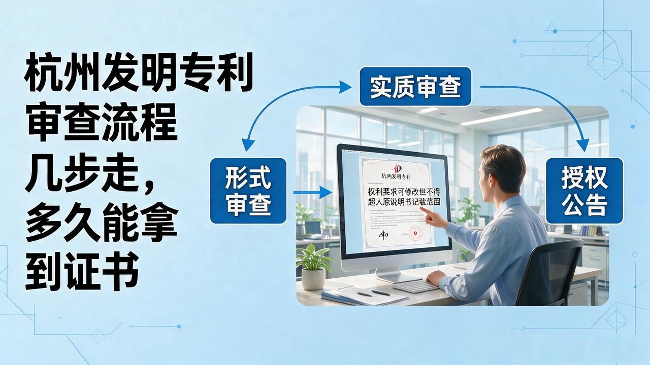 杭州发明专利审查流程几步走,多久能拿到证书