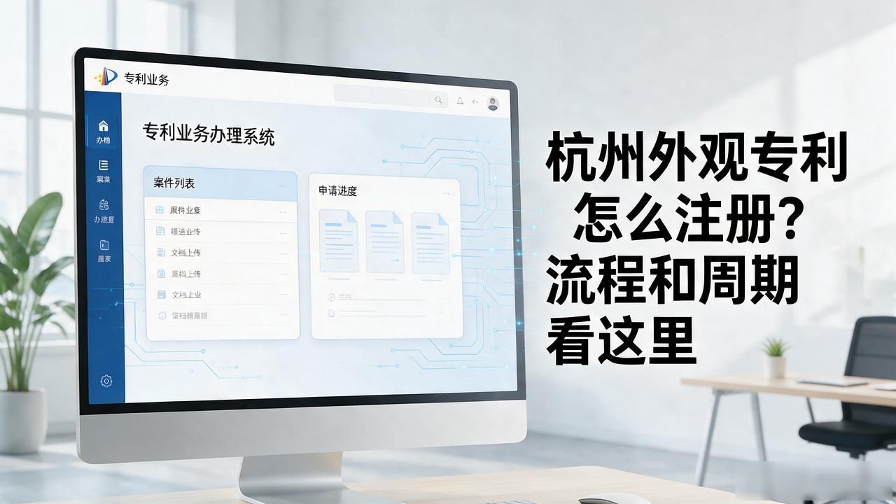 杭州外观专利怎么注册?流程和周期看这里
